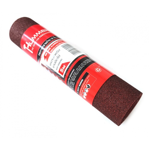 HUMMER กระดาษทรายม้วน 12 นิ้ว เบอร์ 60 ขนาด 300 มม.x5เมตร RSR-30060M5 สีแดง