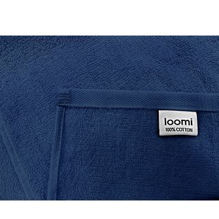 loomi ผ้าขนหนู 76x150 ซม. (30x60 นิ้ว)รุ่น TPYI-07 สีน้ำเงินเข้ม