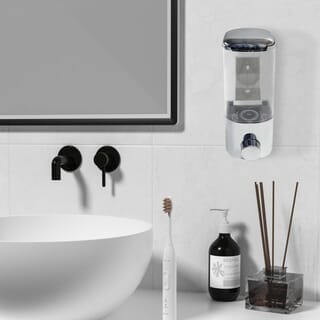 Primo ที่กดสบู่เหลว 1 ช่อง ความจุ 500 มล. รุ่น SD58 ขนาด 8.5x8.5x22ซม.  สีโครม