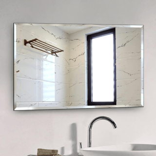 Nice กระจกเงาไม่มีกรอบ ทรงเหลี่ยม รุ่น JLLS015 ขนาด 75x100 ซม. สีใส