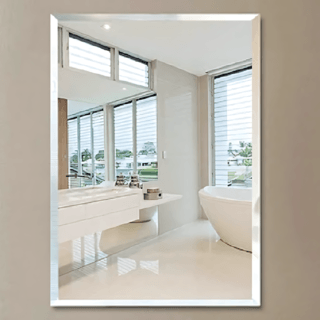 Nice กระจกเงาไม่มีกรอบ ทรงเหลี่ยม รุ่น JLLS003-60 ขนาด 45x60ซม. สีใส