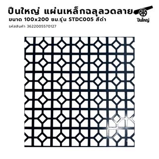 ปืนใหญ่  แผ่นเหล็กฉลุลวดลาย ขนาด 100x200 ซม. รุ่น STDC005 สีดำ