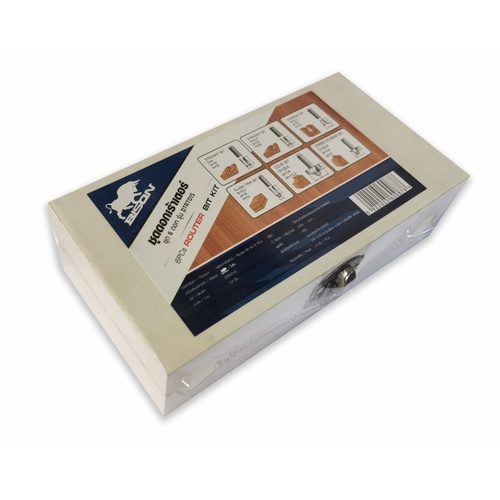 BISON ชุดดอกเร้าเตอร์ ¼ นิ้ว (6 ดอก) รุ่น DTRT015