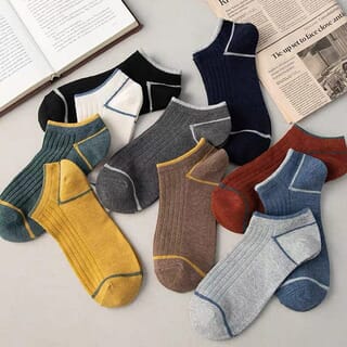 KOJI ถุงเท้าข้อสั้นสายเส้น รุ่นSC12 ขนาด5x20x0.4ซม.คละสี