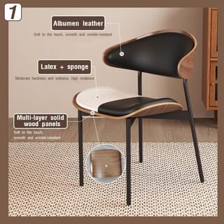 DELICATO เก้าอี้อเนกประสงค์ รุ่น Mona ขนาด 48x40x75 ซม. สีดำ