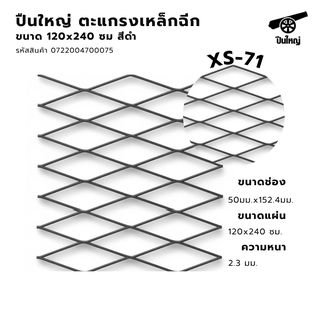 ปืนใหญ่ ตะแกรงเหล็กฉีก XS-71 ขนาด 120 x 240 ซม สีดำ