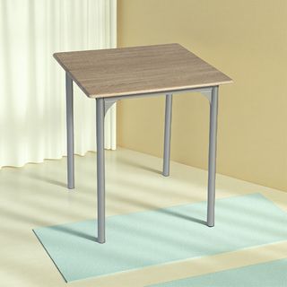 Delicato ชุดโต๊ะอาหาร 2 ที่นั่ง รุ่น Aiko โต๊ะ:70X70X76ซม. เก้าอี้:42X48X87ซม. สีน้ำตาลอ่อน