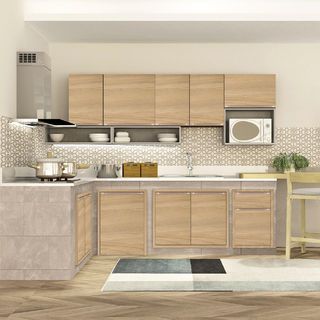 KITZCHO บานซิงค์เดี่ยว KEM-LUR-S-FT-6040X-HO สีฮันนี่โอ๊ค