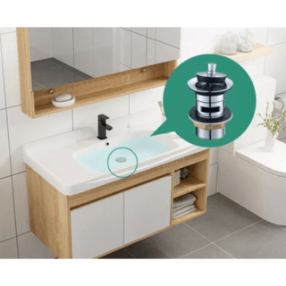 Iris สะดืออ่างล้างหน้าแบบดึงล็อค มีรูน้ำล้น รุ่น DLZ-CH สีโครม