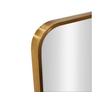 Nice กระจกมีกรอบอะลูมิเนียมทรงเหลี่ยม รุ่น อาเมเรีย-โกลว ขนาด 30x120 ซม. สีทอง 