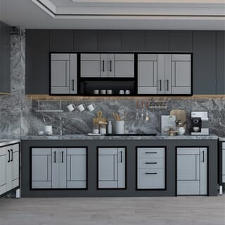 CLOSE ตู้แขวนคู่ uPVC LABARIS ขนาด  86x66cm. สีเทา