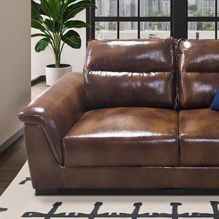 PULITO โซฟา PU 3 ที่นั่ง รุ่น Xandra – 03 ขนาด 95x210x95 ซม.สีน้ำตาลเข้ม