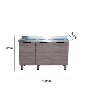 CLOSE ตู้ท็อปหน้าบานกระจก 50×120×82ซม. MONSTERA T-120 สีไม้ธรรมชาติ