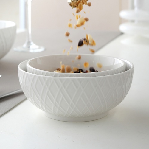 ADAMAS ถ้วยเซรามิค 8 นิ้ว FIONA-WH07 สีขาว