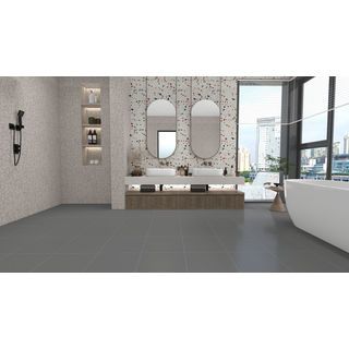 Marbella กระเบื้องเซรามิคปูพื้น 16x16 นิ้ว รุ่น เทาด้าน ZY166 Matt (12P)