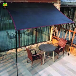 POLLO สแลน HDPE รุ่น SH3314-80 ขนาด 2x4 ม.90% (3เข็ม) สีดำ เจาะตาไก่พร้อมเชือก