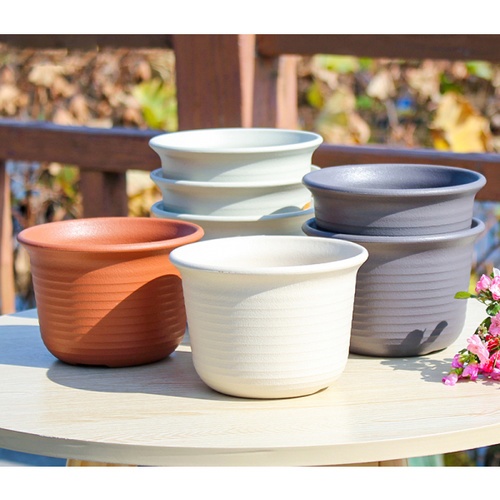 Tree  O กระถางต้นไม้ รุ่น 6PY006-GY ขนาด 30.6 x 30.6 x 21 ซม. (12นิ้ว) สีเทา