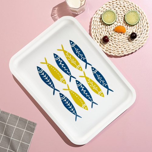 NIBIRUถาดอเนกประสงค์สี่เหลี่ยม 23x30.5x2 CM. BUTTER คละลาย