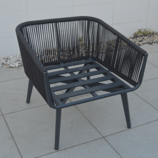 SUMMER SETเก้าอี้ outdoor อลูมิเนียม Similan ขนาด 76x80x71 ซม. สีเทาอ่อน