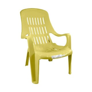 SUMMER SET เก้าอี้พลาสติกเอนนอน รุ่น สุขสบาย FT-234/A ขนาด 58x51x85 ซม. สีเหลืองอ่อน