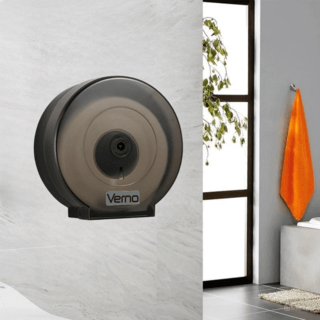Verno กล่องกระดาษทิชชู่ ม้วนใหญ่ รุ่น 609E ขนาด 26.8x27x12 ซม. สีดำ