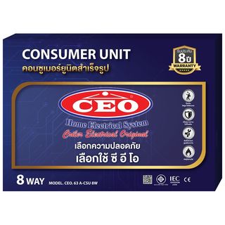 CEO ตู้คอนซูเมอร์สำเร็จ 8 ช่อง 63A