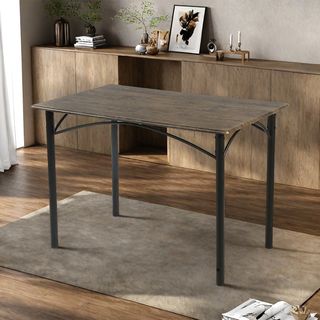 DELICATO ชุดโต๊ะอาหาร 4 ที่นั่ง รุ่น Aoi โต๊ะ: 110x70x76 ซม. เก้าอี้: 45x 42 x 80ซม. สีน้ำตาลเข้ม 