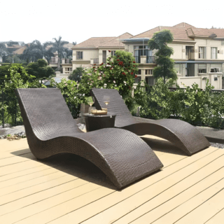 SUMMER SETเตียงริมสระ  Mak ขนาด 65x180x74 ซม. สีดำ