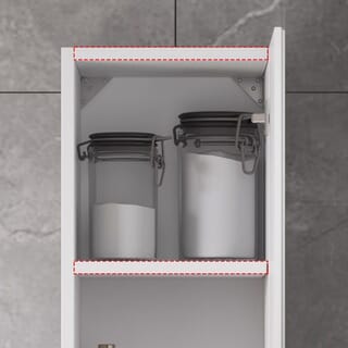 CLOSE ตู้แขวนพร้อมชั้นวาง ขนาด 160×30×80 ซม. KITCHY สีขาว