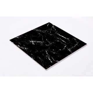 Marbella กระเบื้องพอร์ซเลนปูพื้น 60x60 ซม. รุ่น คาราร่า แบล็ค คลาสสิก BL690 ผิวเงา random (4P) 