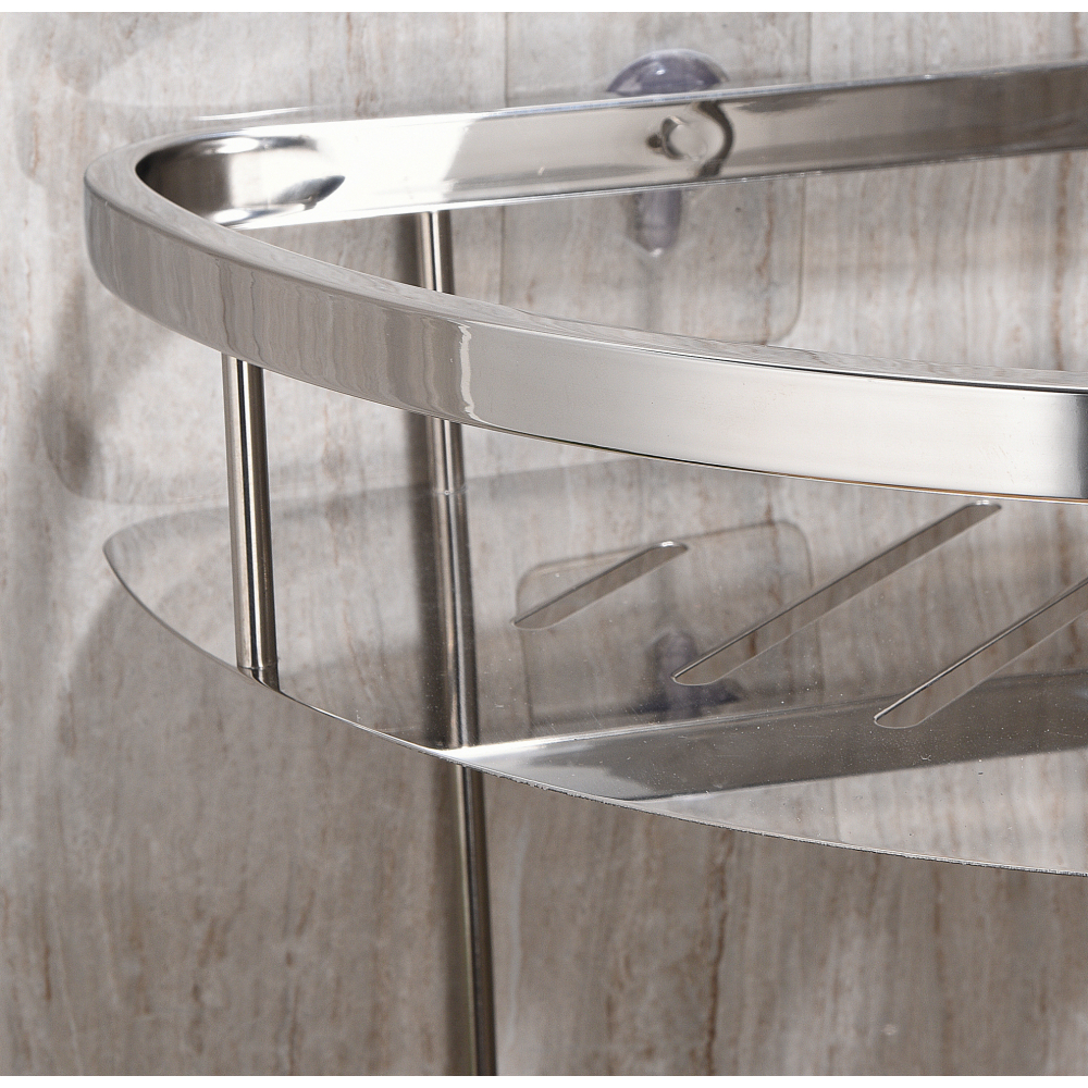 Iris ชั้นวางของอเนกประสงค์สแตนเลส304เข้ามุม 2 ชั้น รุ่น  PQS-MC-4