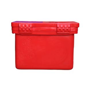 S&P ถังแช่ ขาต่ำ บานพับมือจับ 40 ลิตร สีแดง