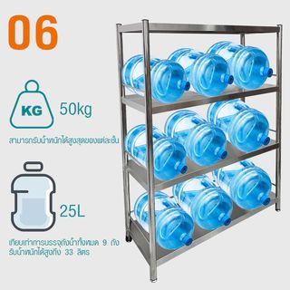 SANE ชั้นวางของอเนกประสงค์สเตนเลส 4 ชั้น 120x40x150 ซม. FORTUNA 