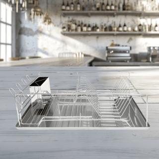 CLOSE ที่คว่ำจาน 46X32X13 ซม. MARIN สีเงิน