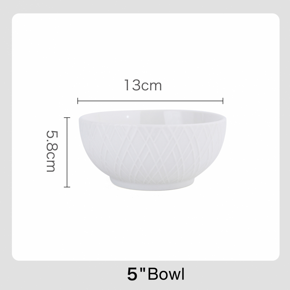 ADAMAS ถ้วยเซรามิค 5 นิ้ว FIONA-WH05 สีขาว