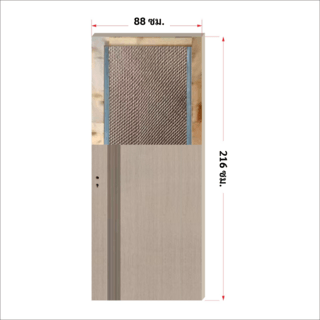 HOLZTUR ชุดประตูปิดผิวเมลามีนพร้อมวงกบ รุ่น GS-SS31 ขนาด 88x216ซม.