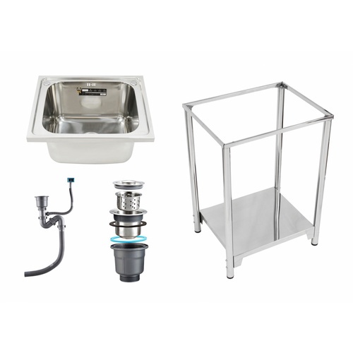 KOCH KITCHEN อ่างล้างจานพร้อมขาตั้ง 1 หลุมไม่มีที่พัก SUS304 60x48x79 ซม. BIG BOWL (1/3)