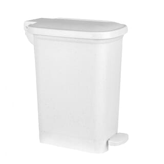 Kleanzy ถังขยะเหยียบเหลี่ยมทรงแคบ 6.5 ลิตร ขนาด 16x25.5x31 ซม. รุ่น TG50720 สีครีม