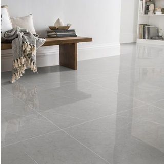 La Arezza กระเบื้องพอร์ซเลน 60x60 ซม. Marbla ออเดซเซ่ เกรย์ P6046 Polished Glazed Tile (4P) Random