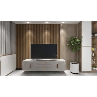 GREAT WOOD แผ่นระแนงอะคูสติก PVC รุ่นJF401-XG-2 ขนาด 300x18x2400mm.สีWalnut Brown