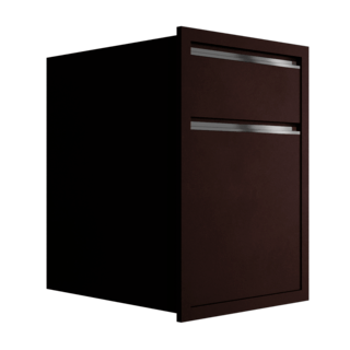 MJ ตู้ลิ้นชัก 2 ชั้น รุ่น X-F6040X-DC ขนาด 48x71 ซม. สีดาร์กช็อค