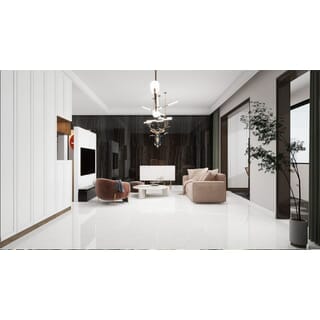 La Arezza กระเบื้องพอร์ซเลน 75X150  ซม.  รุ่น Luxura elite marble black (75YB388) High-glossy anti slip Random (2pcs /box  2.25 sqm)