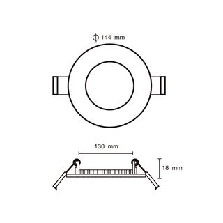 V.E.G.lighting ดาวน์ไลท์ LED แบบฝังหน้ากลม 5 นิ้ว 9W รุ่นTP-CDW-9DL-4V แสงเดย์ไลท์ (แพ็ก 4 ชิ้น)