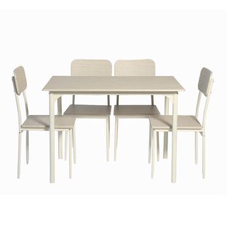 DELICATO ชุดโต๊ะอาหาร 4 ที่นั่ง รุ่น Nana โต๊ะ:110X70X76ซม. เก้าอี้:42x 48 x 87ซม. สีไม้ธรรมชาติ 