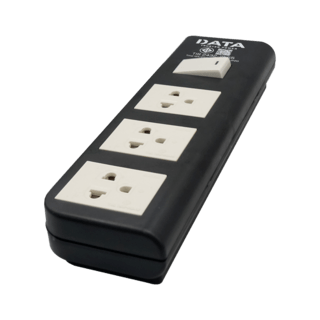 DATA รางปลั๊กไฟ มอก. 3 ช่อง 1 สวิตซ์ 5 เมตร สีเทา