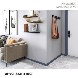 GREAT WOOD ไม้บัวล่างUPVC 100x18x3000 มม. สีน้ำเงิน