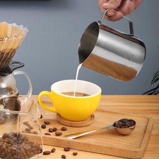 ADAMAS เหยือกตีฟองนมสเตนเลส 350 มล. EAMONN-01 สีเงิน