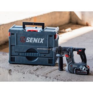 SENIX สว่านโรตารี่ไร้สาย Brushless 17 มม. 20V(Max) (พร้อมแบตเตอรี่ 4.0Ah 2 ก้อน) รุ่น PDRX2-M2-EU สีน้ำเงิน - ดำ