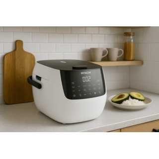 HITACHI หม้อหุงข้าวดิจิตอล ขนาด 1.8 ลิตร รุ่น  RZ-R18XN สีขาว