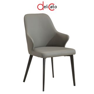 DELICATO เก้าอี้รับประทานอาหาร รุ่น Nami-01 ขนาด 54x59x84 ซม. สีเทา